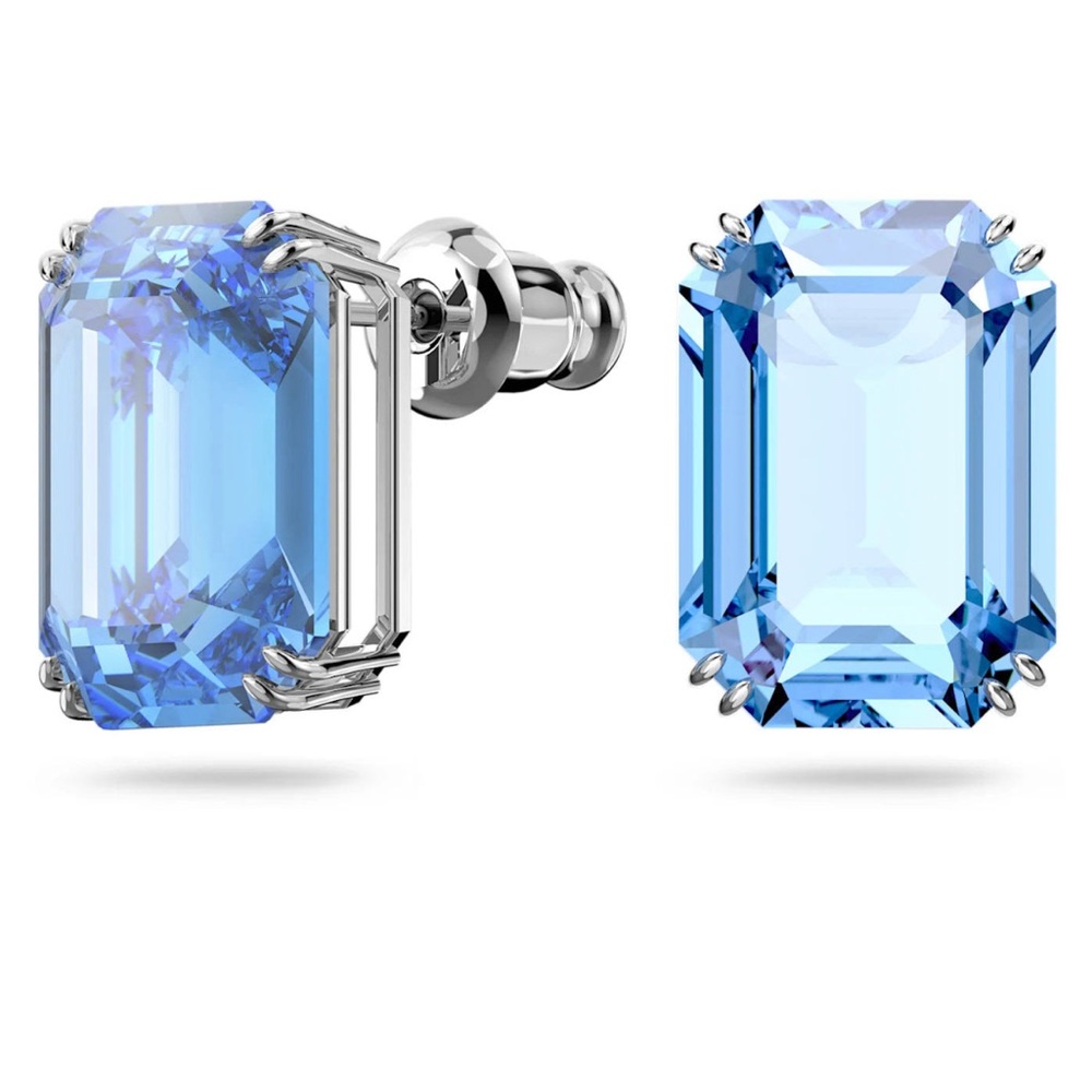 Swarovski Millenia Octagon Cut Crystals Stud Earrings